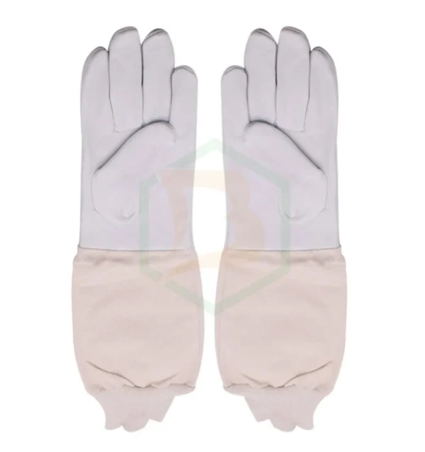 Bee Sheepskin Cloth Cuff Gloves