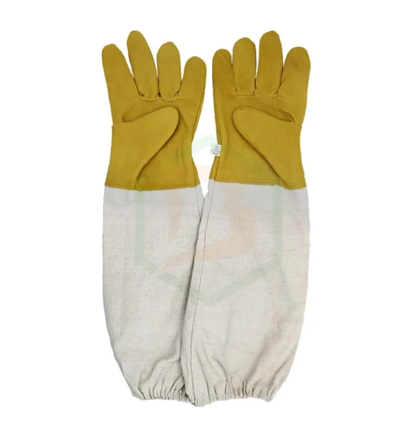 Bee Sheepskin Cotton Cuff Gloves